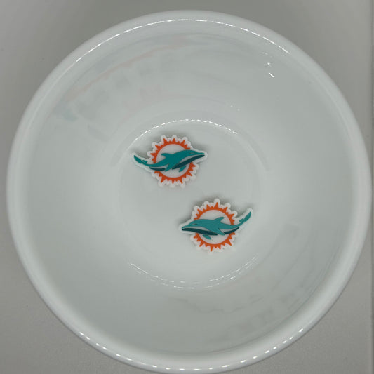 Miami Dolphin Football Focal Bead