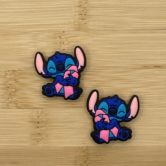 Stitch with Pink Ribbon Focal Bead