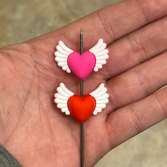 3D Heart Wing Focal Bead