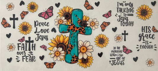 Sunflower Cross Cup Wrap