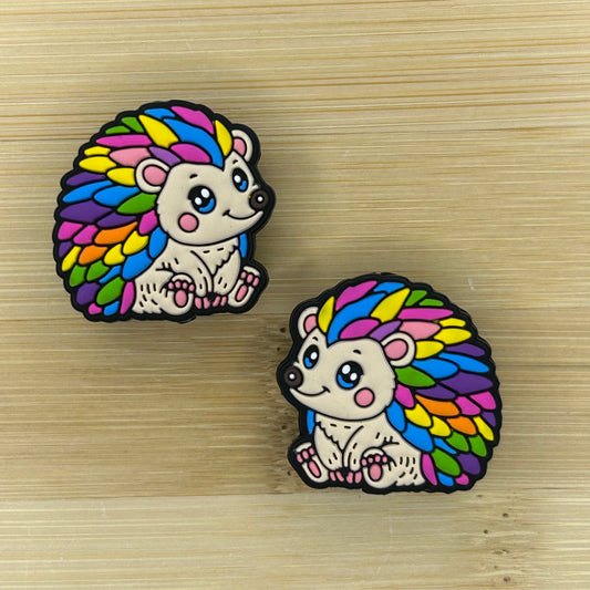 Rainbow Hedgehog Focal Bead