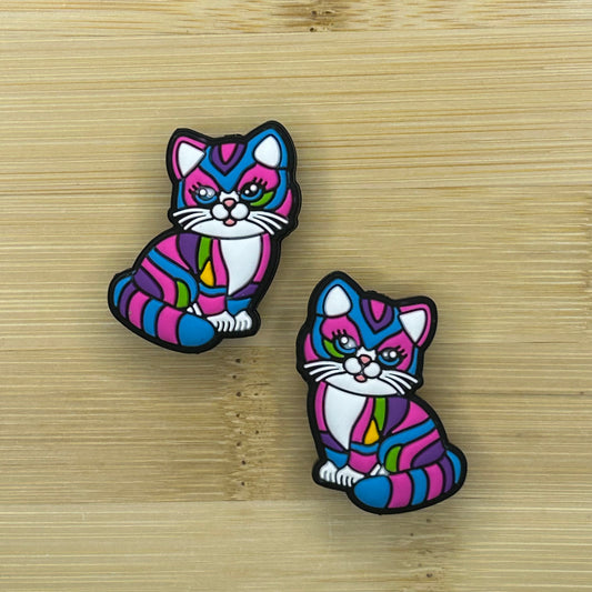 Tie Dye Cat Focal Bead