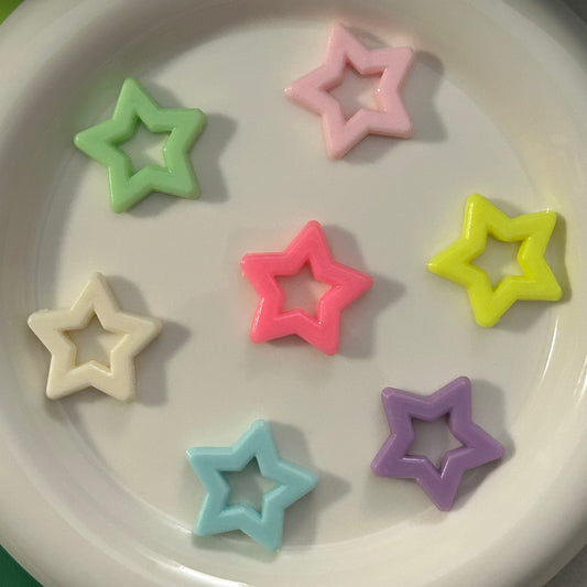 25mm Mini Star Frame Beads (Mixed) 10pcs
