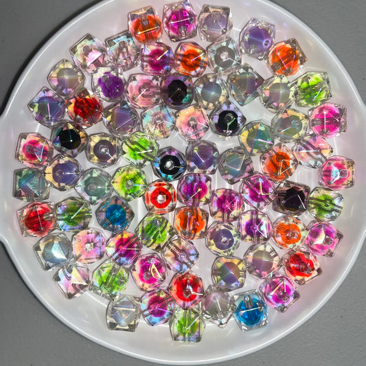 Hexagon Double Layer Bead Mix
