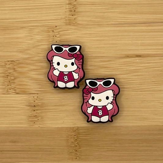 Pink Hair Barbie Hello Kitty Focal Bead