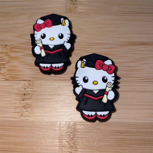 Graduation Hello Kitty Focal Bead