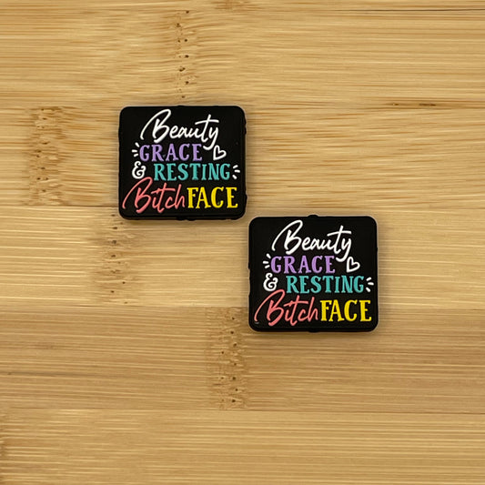 Beauty Grace & Resting Bitch Face Focal Bead